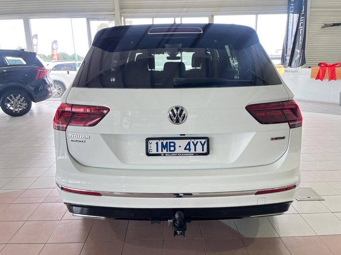 2018 Volkswagen Tiguan 162TSI Highline Allspace 5N MY19 Four Wheel Drive Pure White