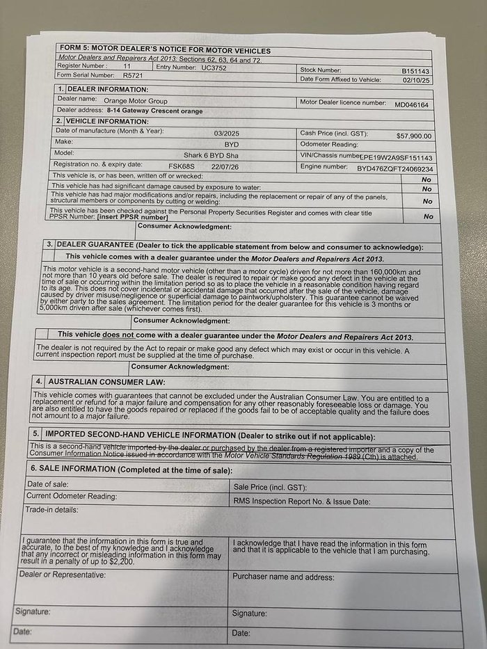 2025 BYD SHARK 6 Premium