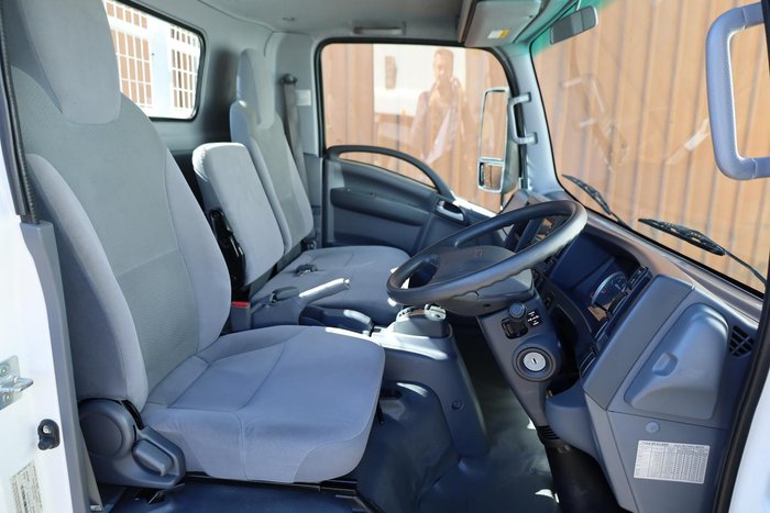 2021 Isuzu N Series NNR 45-150 Steel Tray with Drop Sides White