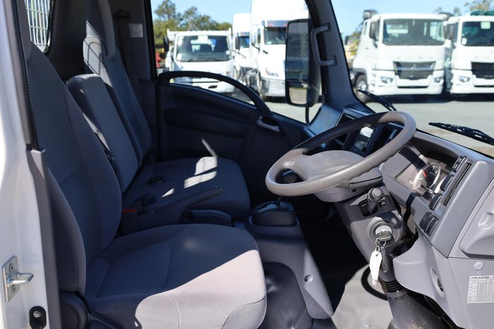 2021 Isuzu N Series NNR 45-150 Steel Tray with Drop Sides White