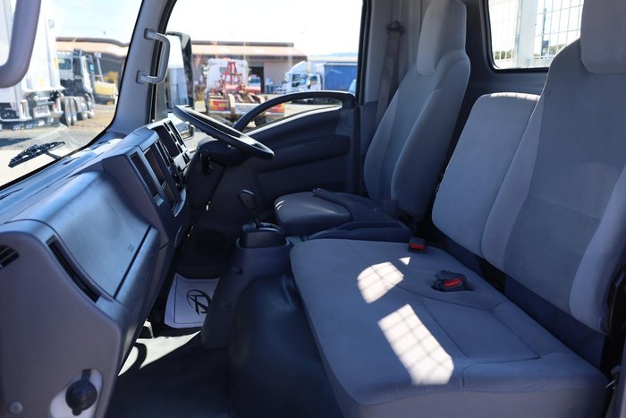2021 Isuzu N Series NNR 45-150 Steel Tray with Drop Sides White