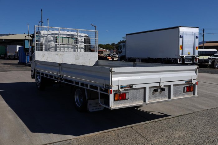 2021 Isuzu N Series NNR 45-150 Steel Tray with Drop Sides White
