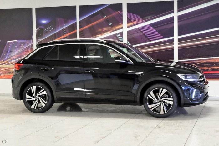 2025 Volkswagen T-Roc 140TSI R-Line D11 MY25 Four Wheel Drive Deep Black Pearl