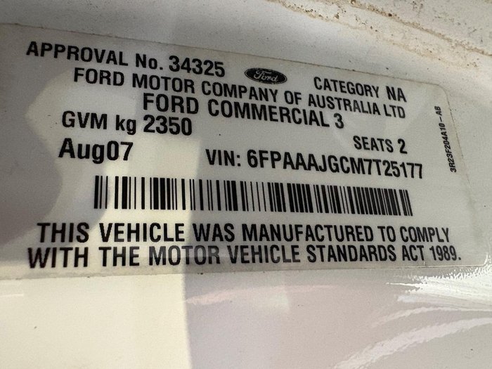 2007 Ford Falcon Ute XLS BF Mk II Winter White