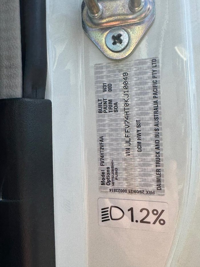 2022 Fuso Shogun FV74HTK 14 PALLET WHITE