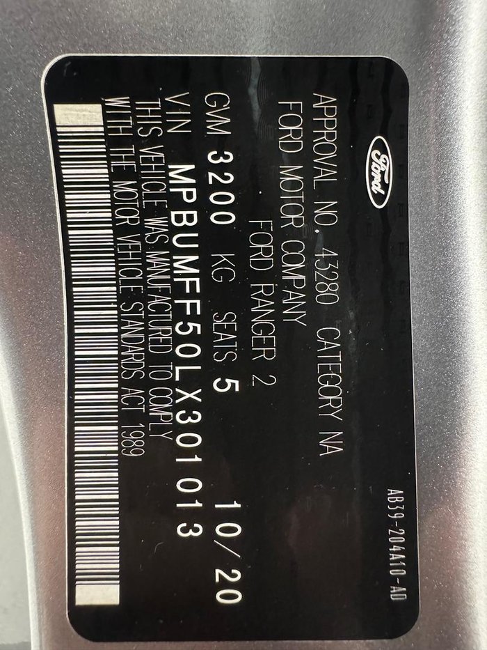 2020 Ford Ranger XLT PX MkIII MY20.75 4X4 Dual Range Aluminium