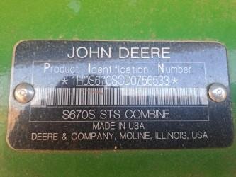 2013 John Deere S670
