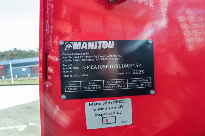 2025 Manitou 1050Rt Track Steer Loader With 4 In 1 Bucket Red