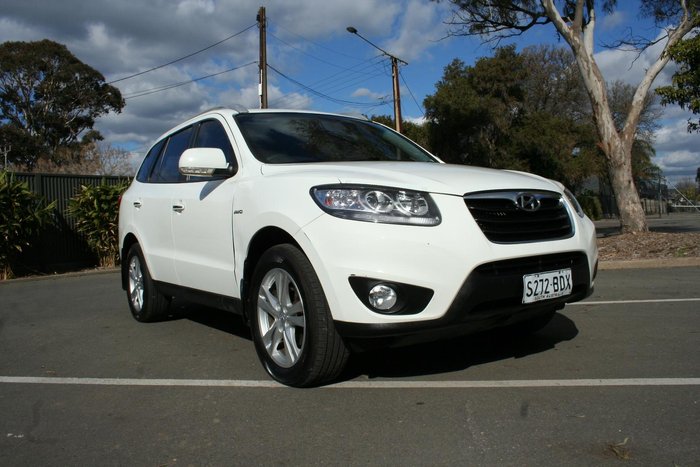 2010 Hyundai Santa Fe Highlander CM MY10 4X4 On Demand Vanilla White