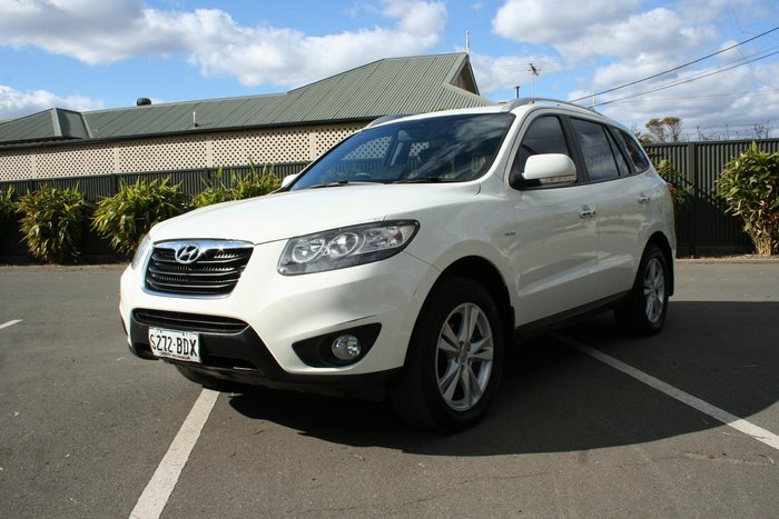2010 Hyundai Santa Fe Highlander CM MY10 4X4 On Demand Vanilla White