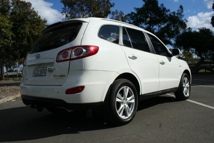 2010 Hyundai Santa Fe Highlander CM MY10 4X4 On Demand Vanilla White