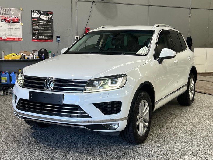 2016 Volkswagen Touareg 150TDI Element 7P MY16 Four Wheel Drive Pure White