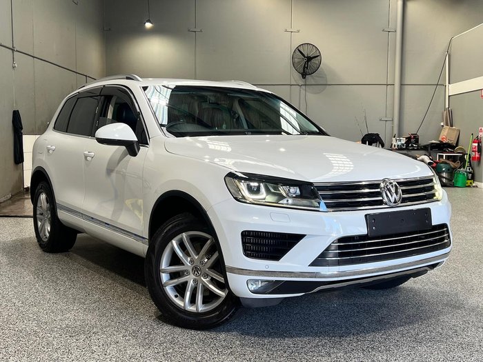 2016 Volkswagen Touareg 150TDI Element 7P MY16 Four Wheel Drive Pure White