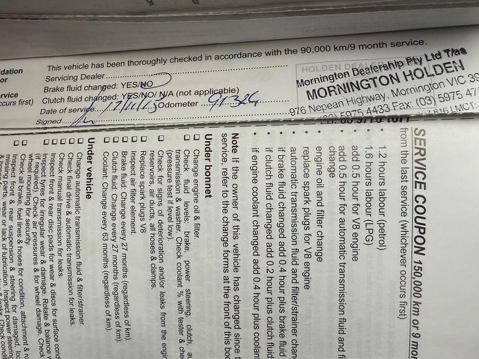 2012 Holden Commodore Omega VE Series II MY12 Nitrate