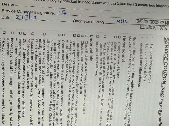 2012 Holden Commodore Omega VE Series II MY12 Nitrate