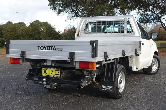2013 Toyota Hilux Workmate TGN16R MY12 4x2 Glacier White