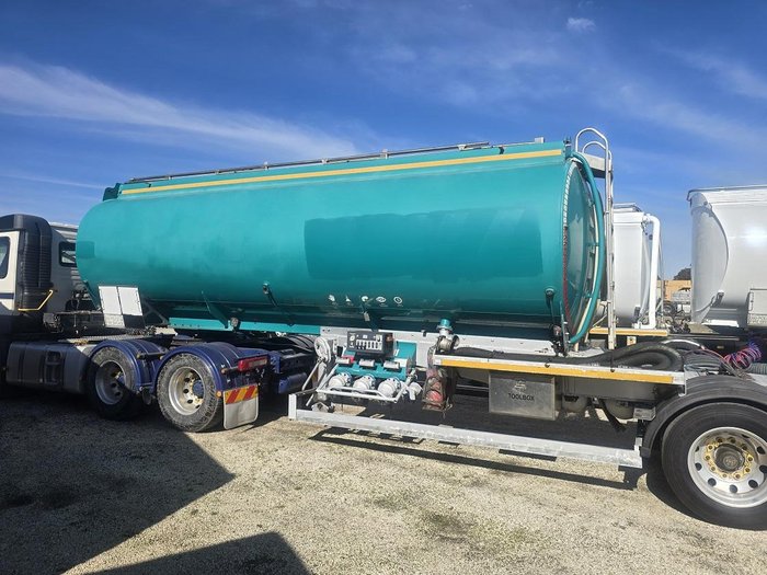 2015 Tieman 25M Bdouble Fuel Tanker Combination Green