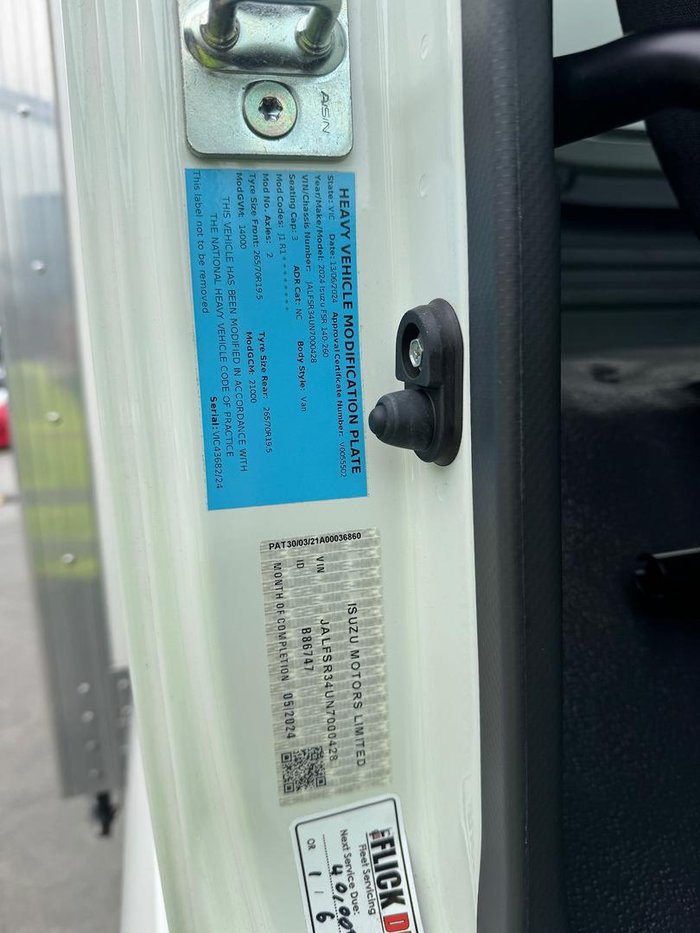 2024 Isuzu Fsr 140/260 Auto Pantectec FSR 140/260 AUTO WHITE