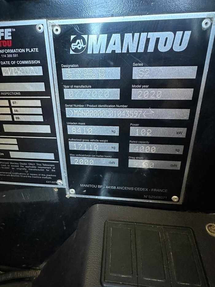 2020 Manitou Mlt-X840