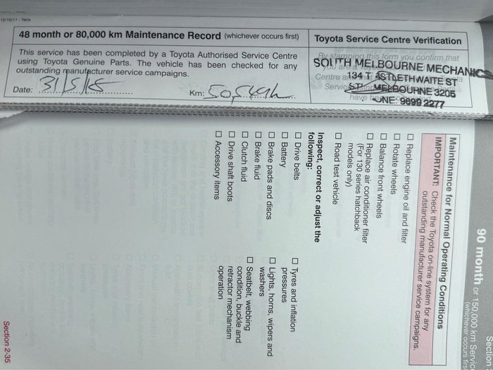 2013 Toyota Yaris YRS NCP131R Graphite