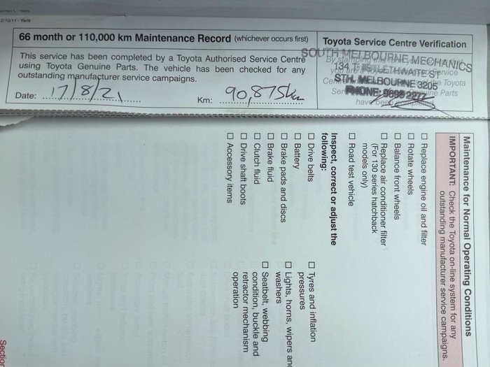 2013 Toyota Yaris YRS NCP131R Graphite