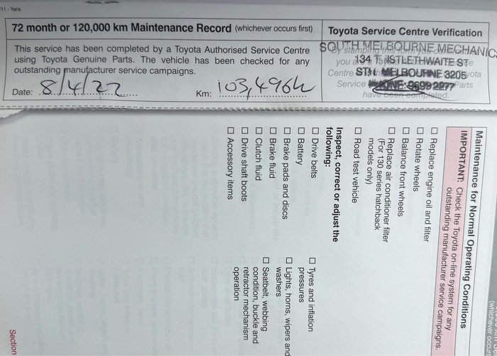 2013 Toyota Yaris YRS NCP131R Graphite