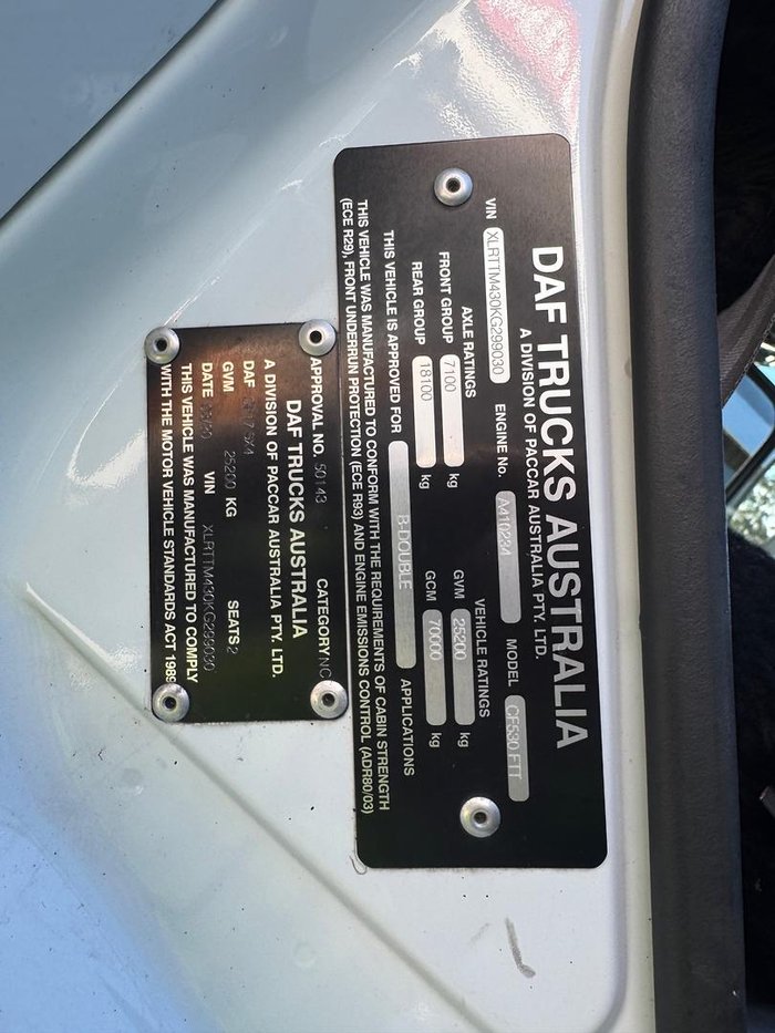 2020 DAF Cf 530 Prime Mover CF530 PRIME MOVER