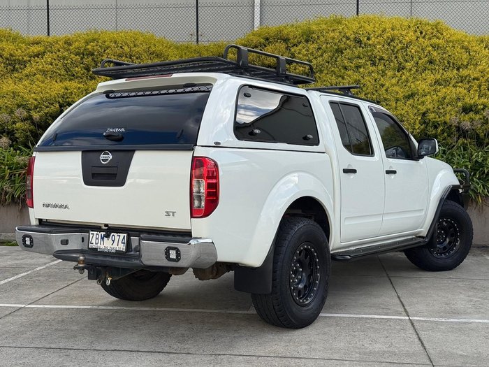 2012 Nissan Navara ST D40 Series 6 4X4 Dual Range Arctic White