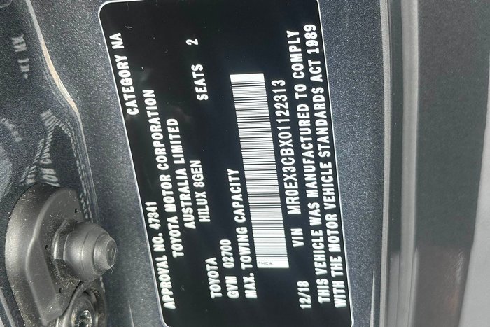 2018 Toyota Hilux Workmate