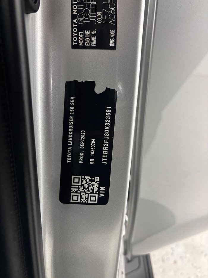 2023 Toyota Landcruiser Prado Kakadu GDJ150R 4X4 Dual Range Silver Pearl
