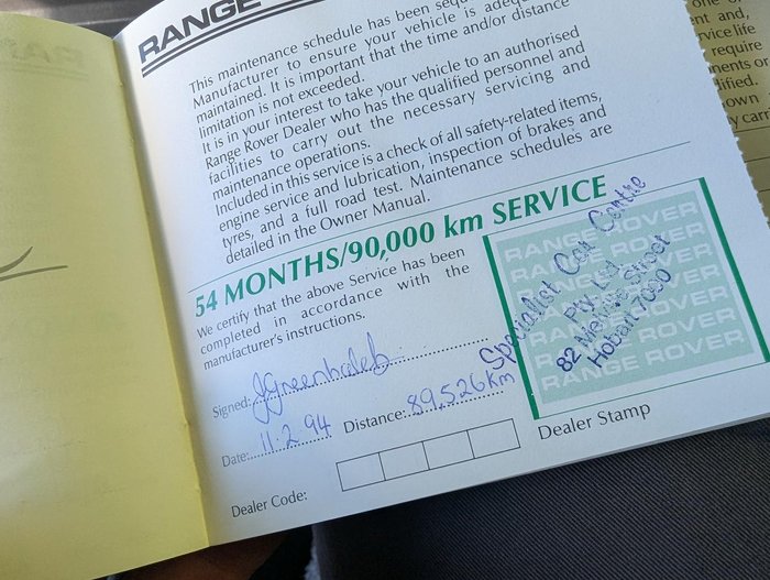 1990 Land Rover Range Rover (No Series) Green