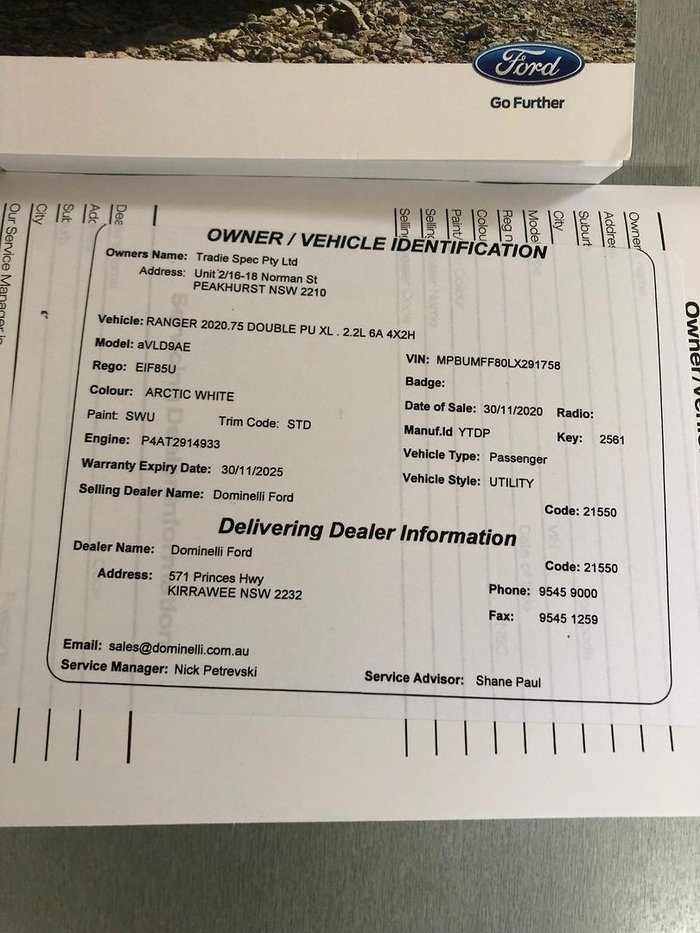 2020 Ford Ranger XL Hi-Rider PX MkIII MY20.75 4x2 Arctic White