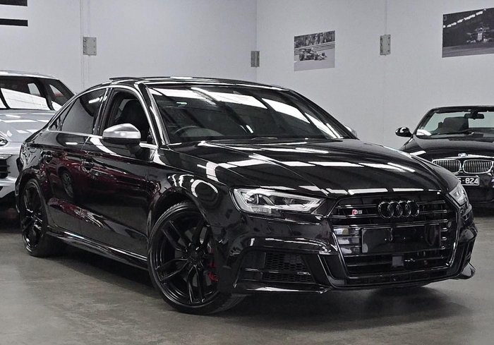 2017 Audi S3 8V MY18 Four Wheel Drive Panther Black