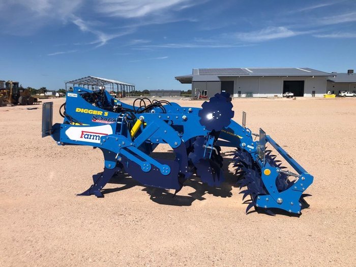 0 Farmet Digger 3N Linkage Deep Ripper With Spiked Roller BLUE