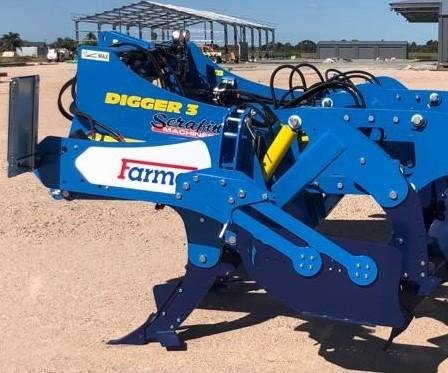 0 Farmet Digger 3N Linkage Deep Ripper With Spiked Roller BLUE