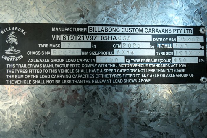 2007 Billabong Caravans Shearwater