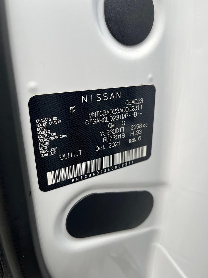 2022 Nissan Navara SL D23 MY21.5 4x2 Solid White