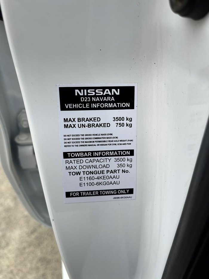 2022 Nissan Navara SL D23 MY21.5 4x2 Solid White