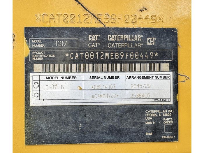 2008 CATERPILLAR 12M Vhp Plus Grader 