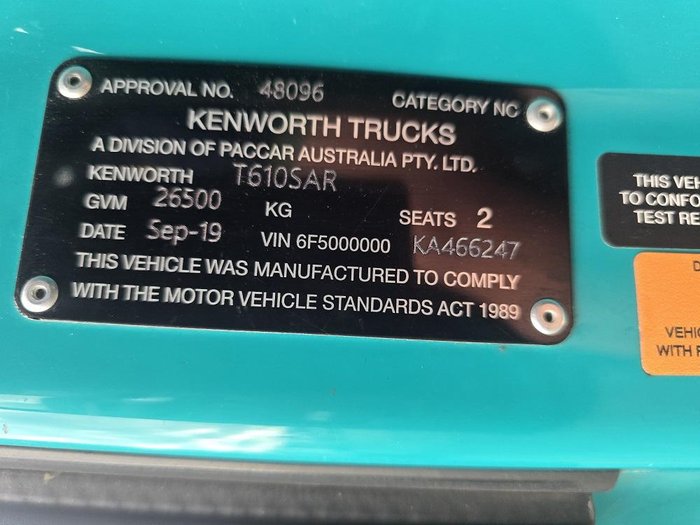2019 Kenworth T610 Sar Green