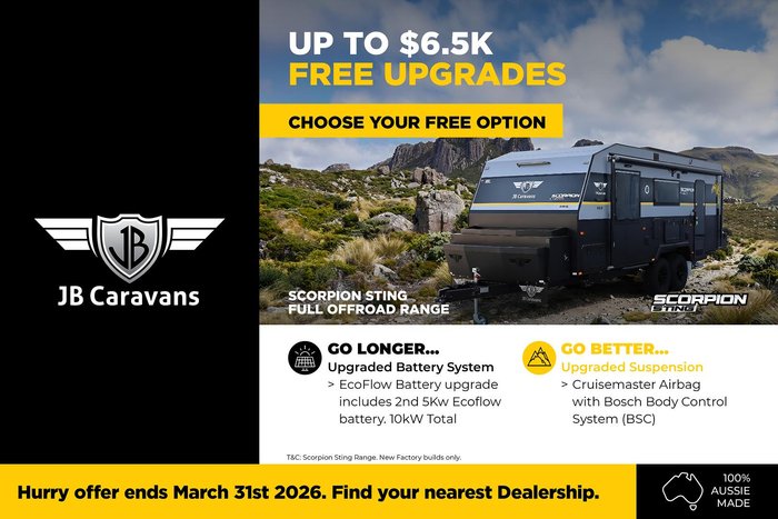 2025 JB Caravans 22' Scorpion Sting Corner Shower