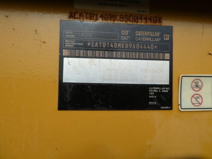2012 Caterpillar 140M YELLOW