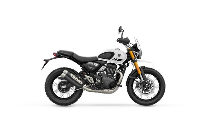 2025 TRIUMPH SCRAMBLER 400 XC VANILLA WHITE