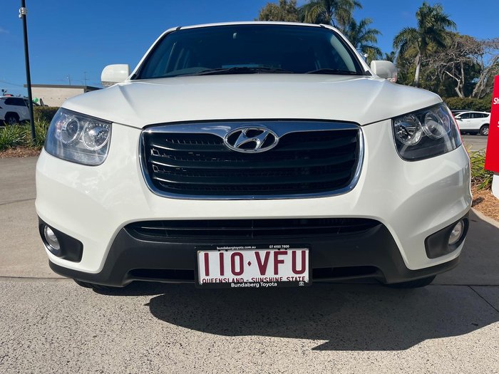 2011 Hyundai Santa Fe SLX CM MY11 4X4 On Demand Vanilla White