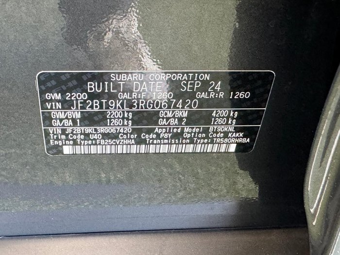 2024 Subaru Outback AWD Sport