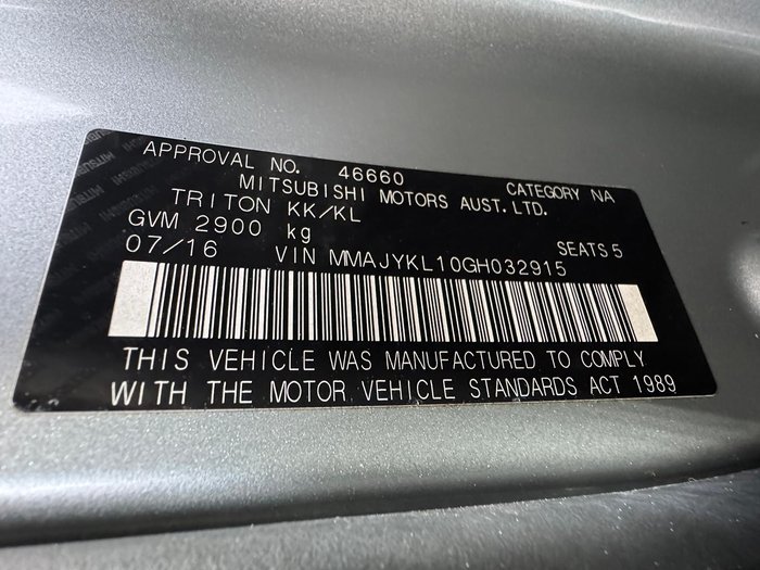 2016 Mitsubishi Triton GLS