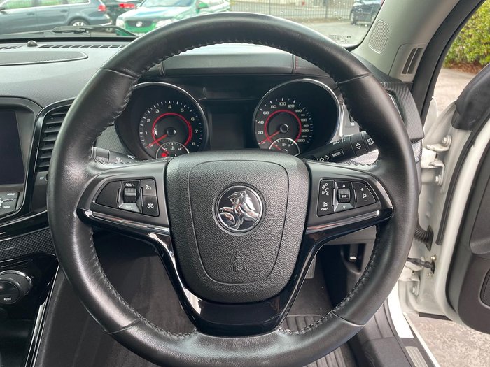 2016 Holden Commodore SV6 Black VF Series II MY16 Heron White
