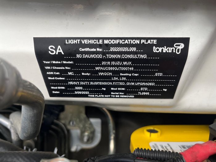 2018 Isuzu MU-X LS-T MY18 4X4 Dual Range Silky White