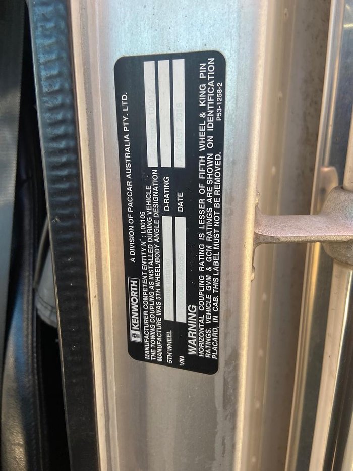 2018 Kenworth T409 Sar 1 White
