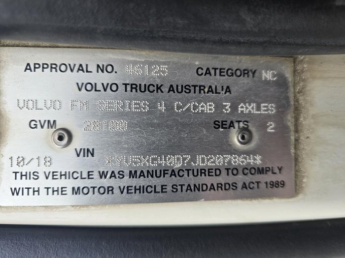 2018 Volvo Fm 540